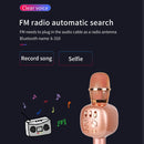 H12 High Sound Quality Handheld KTV Karaoke Recording Bluetooth Wireless Condenser Microphone(Rose Gold)