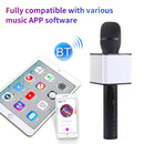 SDRD SD-08 Double Speakers High Sound Quality Handheld KTV Karaoke Recording Bluetooth Wireless Condenser Microphone(Black)