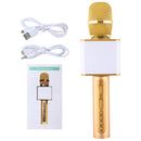 SDRD SD-08 Double Speakers High Sound Quality Handheld KTV Karaoke Recording Bluetooth Wireless Condenser Microphone(Gold)