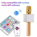 SDRD SD-08 Double Speakers High Sound Quality Handheld KTV Karaoke Recording Bluetooth Wireless Condenser Microphone(Gold)