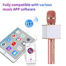 SDRD SD-08 Double Speakers High Sound Quality Handheld KTV Karaoke Recording Bluetooth Wireless Condenser Microphone(Rose Gold)