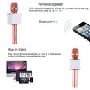 SDRD SD-08 Double Speakers High Sound Quality Handheld KTV Karaoke Recording Bluetooth Wireless Condenser Microphone(Rose Gold)
