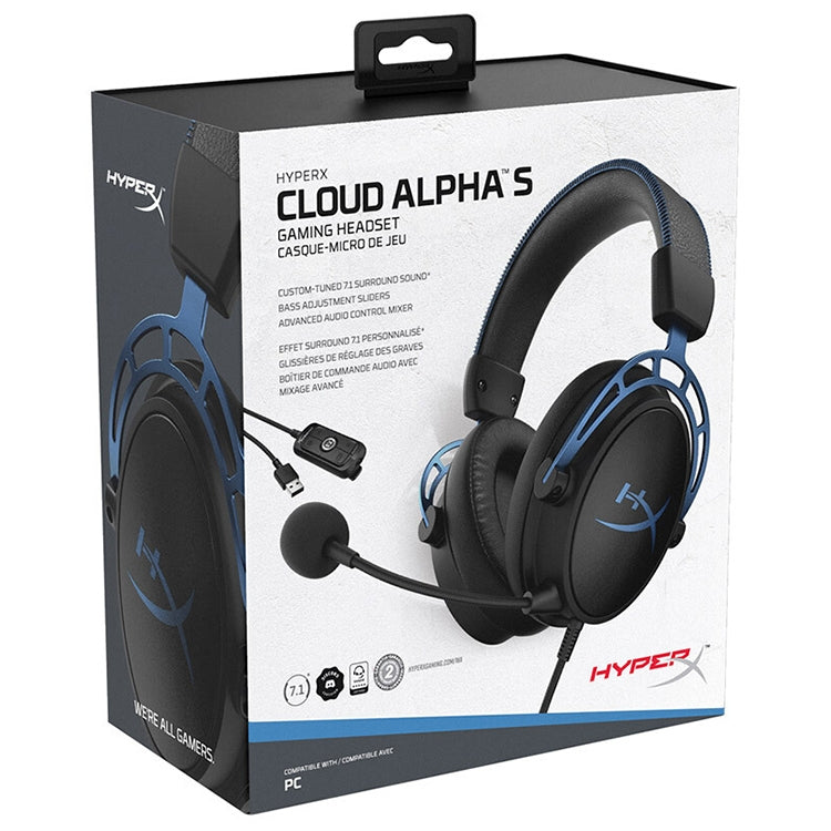 Kingston HyperX Cloud Alpha S HX-HSCAS-BL/WW Blue Head-mounted Gaming Headset