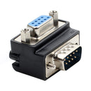 RS232 DB9 Pin Male to Female 90 Degree Elbow Conversion Head