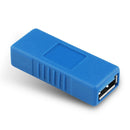 USB 3.0 Type A Female to Type A Female Connector AF Adapter Converter Extender for Laptop (Blue)