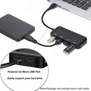 High Speed 4 x USB 3.0 to USB-C / Type-C HUB with Switch (Black)