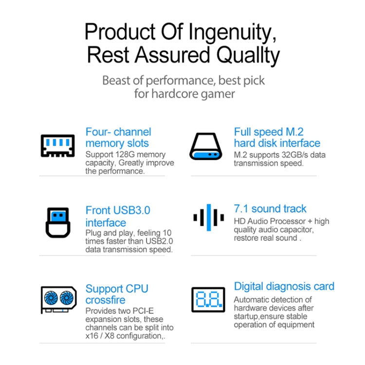 JINGSHA X79P 128G Front USB 3.0 Interface Four Channel DDR3 Computer Motherboard
