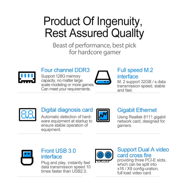 JINGSHA X79-P3 128G Front USB 3.0 Interface Four Channel DDR3 Computer Motherboard