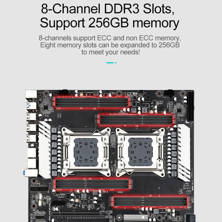 JINGSHA X79 Dual-S8 256G DDR3 Computer Motherboard
