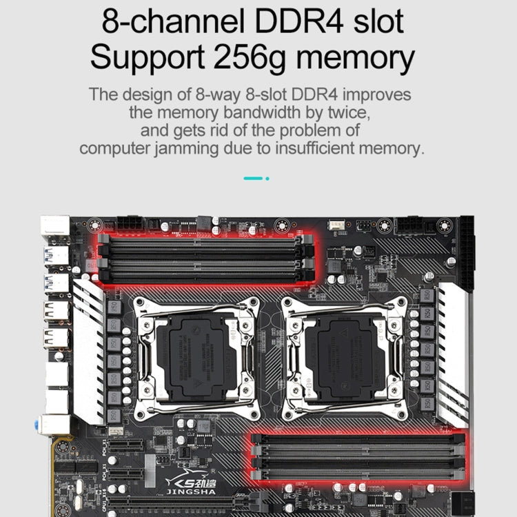 JINGSHA X99 Dual F2 256G Eight Channel DDR4 Computer Motherboard