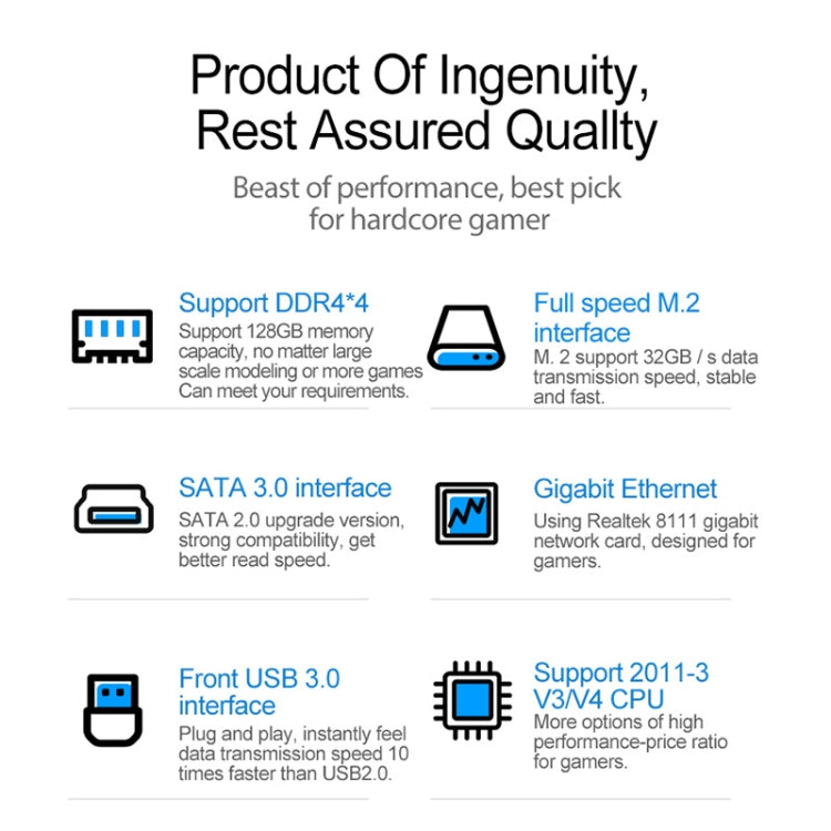 JINGSHA X99M-H2 128G Four Channel DDR4 Computer Motherboard