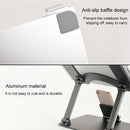 Adjustable Height Laptop Stand Aluminum Alloy Notebook Cooling Platform Holder, Style: with Mobile Phone Holder(Silver)