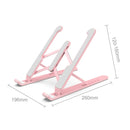 Laptop Stand Desktop Raise Bracket Cooling Base Lifting Holder Foldable (Pink)