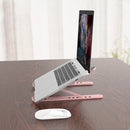 Laptop Stand Desktop Raise Bracket Cooling Base Lifting Holder Foldable (Pink)