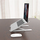 Laptop Stand Desktop Raise Bracket Cooling Base Lifting Holder Foldable (White)