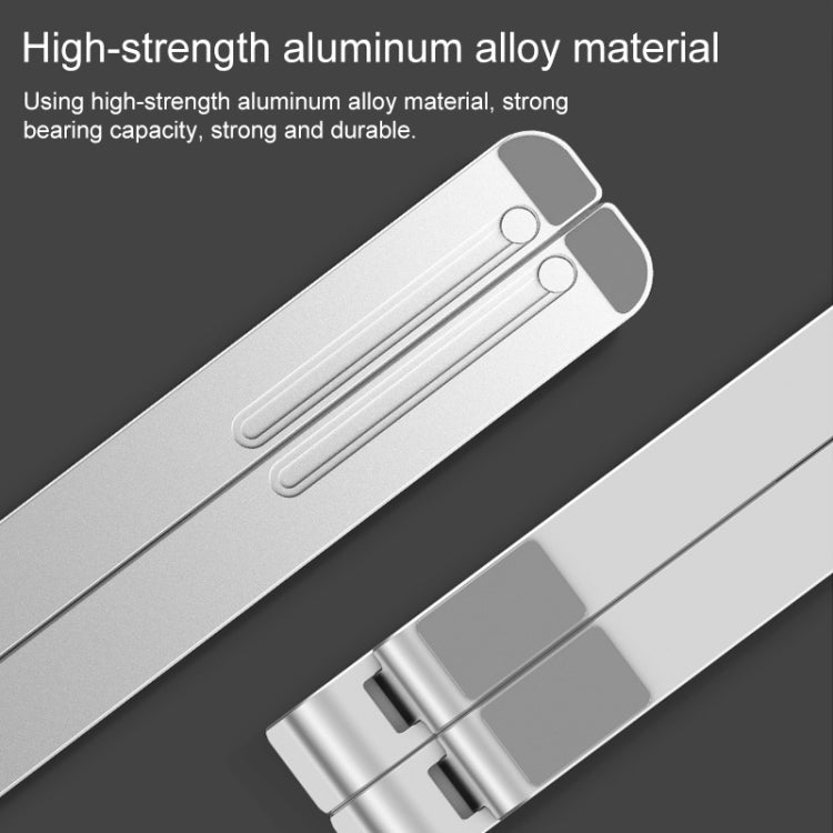 Portable Adjustable Laptop Stand Desktop Lifting Height Increase Rack Folding Heat Dissipation Holder, Style: Ordinary(Grey)