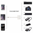 11cm 8 Pin Male to USB & 8 Pin Data Charging Cable Camera Reader Adapter, For iPhone / iPad / iPod Touch ,Support System From IOS 9.2 to IOS 11