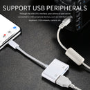 11cm 8 Pin Male to USB & 8 Pin Data Charging Cable Camera Reader Adapter, For iPhone / iPad / iPod Touch ,Support System From IOS 9.2 to IOS 11