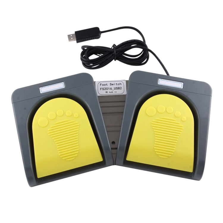 FS2016-USB 2 Portable USB 2 Foot Switch Foot Control Keyboard, Multimedia / Keyboard / Gamepad / Mouse / String / B Ultrasound Image Acquisition Functions