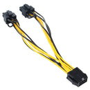 Motherboard PCI-Express PCIE 8 Pin to Dual 8 (6+2) Pin Graphics Card Adapter Power Supply Cable