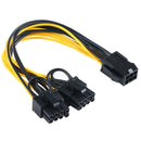 6 Pin to Dual PCI-E PCIe 8 Pin (6+2Pin) Power Cable