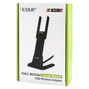 EDUP EP-AC1631 600Mbps Dual Band 11AC USB Wireless Adapter WiFi Network Card with 2 Antennas & Base for Laptop / PC (Black)
