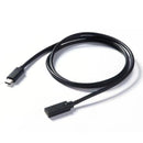 100W 20V 5A USB-C / Type-C Female to USB-C / Type-C Male 4K Ultra-HD Audio and Video Synchronization Data Cable Extension Cable, Cable Length: 30cm (Black)