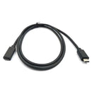 100W 20V 5A USB-C / Type-C Female to USB-C / Type-C Male 4K Ultra-HD Audio and Video Synchronization Data Cable Extension Cable, Cable Length: 30cm (Black)