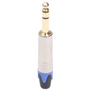 10 PCS TC203N 6.35mm Gold-plated Audio Stereo Connector Welding Plug
