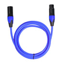 XRL Male to Female Microphone Mixer Audio Cable, Length: 5m (Blue)