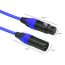 XRL Male to Female Microphone Mixer Audio Cable, Length: 5m (Blue)