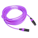 XRL Male to Female Microphone Mixer Audio Cable, Length: 5m (Purple)