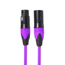 XRL Male to Female Microphone Mixer Audio Cable, Length: 5m (Purple)