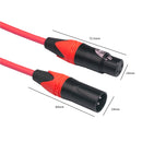 XRL Male to Female Microphone Mixer Audio Cable, Length: 5m (Red)