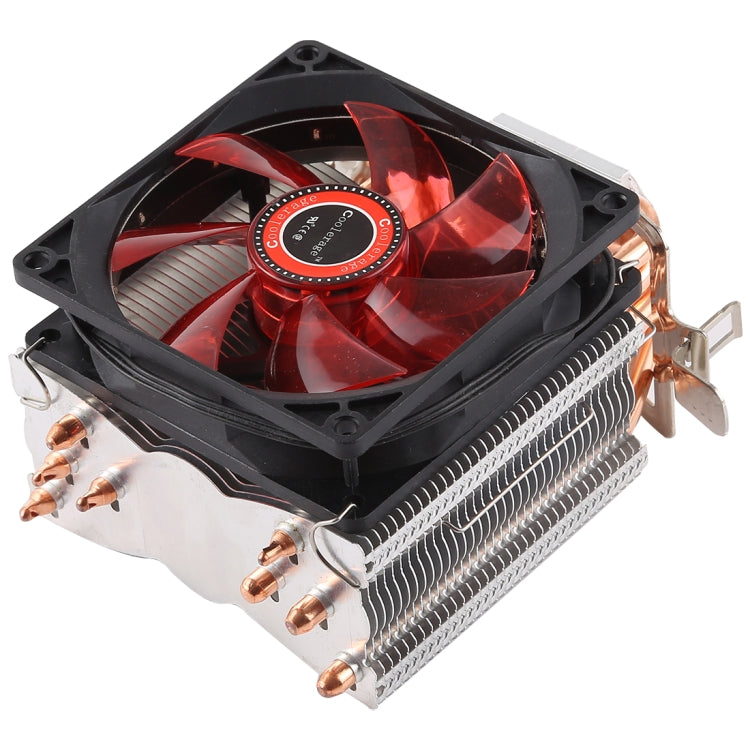 CoolAge L400 DC 12V 1600PRM 40.5cfm Heatsink Hydraulic Bearing Cooling Fan CPU Cooling Fan for AMD Intel 775 1150 1156 1151(Red)