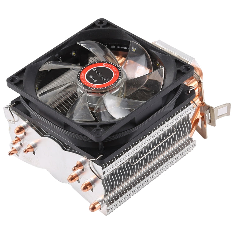 CoolAge L400 DC 12V 1600PRM 40.5cfm Heatsink Hydraulic Bearing Cooling Fan CPU Cooling Fan for AMD Intel 775 1150 1156 1151(White)