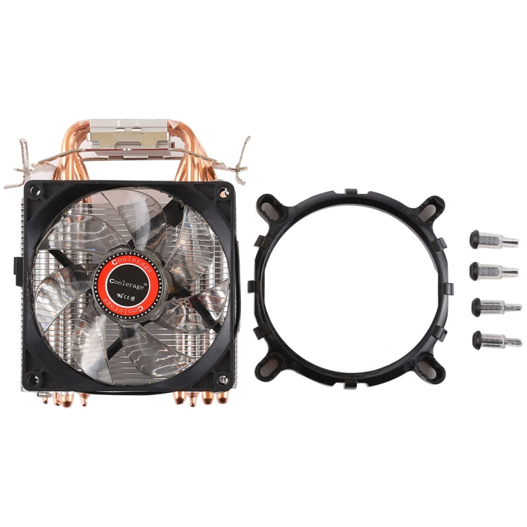 CoolAge L400 DC 12V 1600PRM 40.5cfm Heatsink Hydraulic Bearing Cooling Fan CPU Cooling Fan for AMD Intel 775 1150 1156 1151(White)