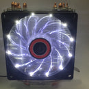 CoolAge L400 DC 12V 1600PRM 40.5cfm Heatsink Hydraulic Bearing Cooling Fan CPU Cooling Fan for AMD Intel 775 1150 1156 1151(White)