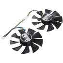 DC 12V 0.5A 4 Pin Female Original Desktop Computer Radiator Cooling Fan CPU Cooling Fan, Diameter: 8.5mm, Pairs