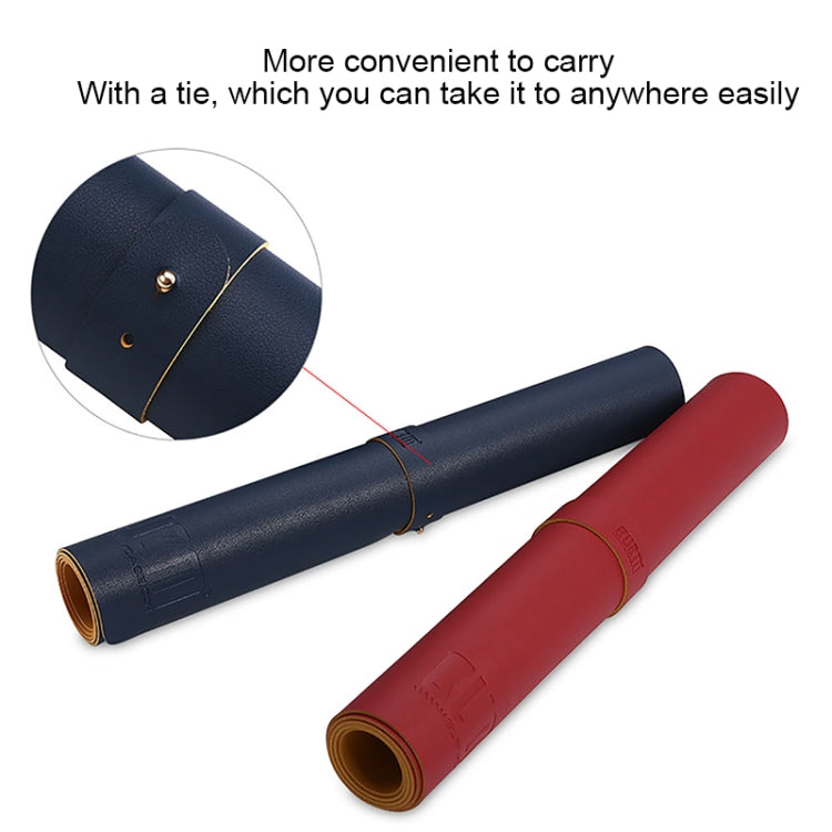 BUBM Multifunction Super Large Non-slip PU Leather Single-sided Mouse Pad Office Desk Mat, Size: 60 x 30cm(Black)