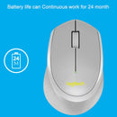 Logitech M330 Wireless Optical Mute Mouse with Micro USB Receiver (Grey)