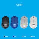 Logitech M330 Wireless Optical Mute Mouse with Micro USB Receiver (Blue)