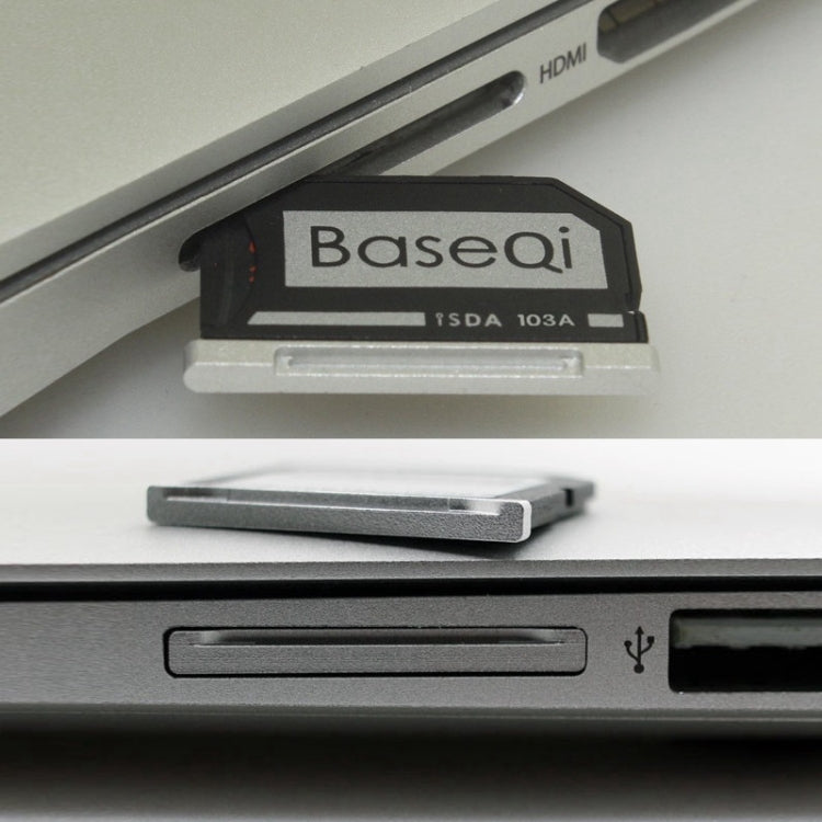 BASEQI Hidden Aluminum Alloy High Speed SD Card Case for Dell XPS 15.6 inch (9560 / 9570) Laptop