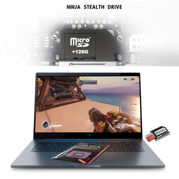 BASEQI Hidden Aluminum Alloy SD Card Case for Xiaomi Pro 15.6 inch MX150 Laptop