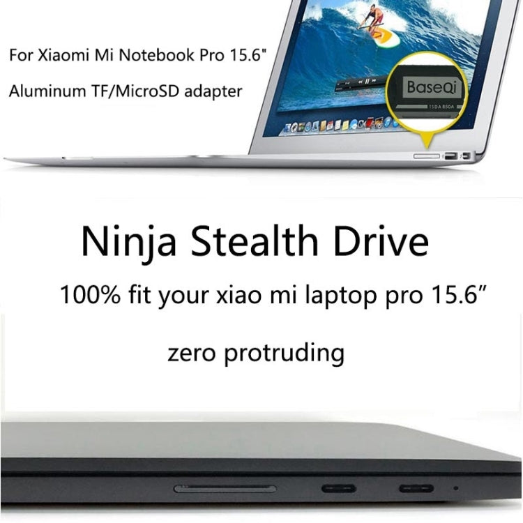 BASEQI Hidden Aluminum Alloy SD Card Case for Xiaomi Pro 15.6 inch GTX1060 Laptop