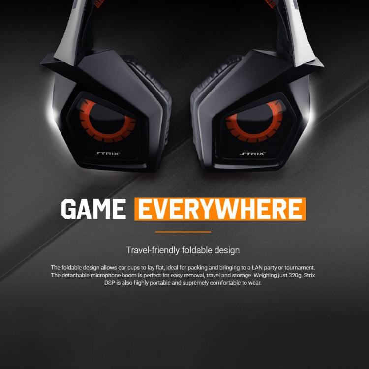 ASUS USB 2.0 ROG Strix DSP 7.1 Surround Sound E-sports Game Headset with Mic & Sound Console