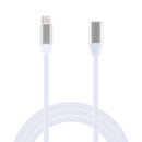 USB-C / Type-C Male to USB-C Female Aluminum Alloy Extender Extension Cable, Length: 1m(Silver)