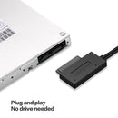 Professional USB 2.0 to 7+6Pin Slimline SATA Cable Adapter Indicator