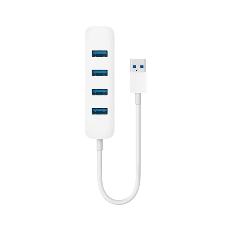 Original Xiaomi 4 Ports USB3.0 Hub with Stand-by Power Supply Interface USB Hub Extender Extension Connector Adapter(White)