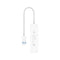 Original Xiaomi 4 Ports USB3.0 Hub with Stand-by Power Supply Interface USB Hub Extender Extension Connector Adapter(White)